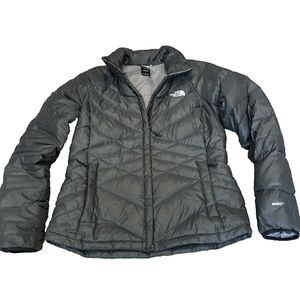 The North Face Aconcagua 550 Goose Down Puffer Metallic Gray Jacket Medium